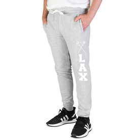 Guys Lacrosse Men's Joggers - LAX With Crossed Sticks