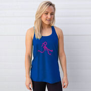 Field Hockey Flowy Racerback Tank Top - Neon Pink Field Hockey Girl