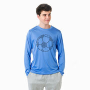 Soccer Long Sleeve Performance Tee - Soccer Words