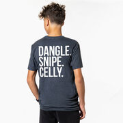 Hockey Short Sleeve T-Shirt - Dangle Snipe Celly Words (Back Design)