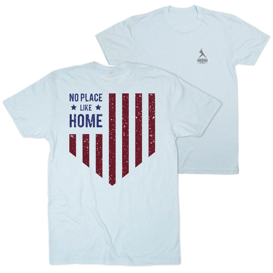 Softball Short Sleeve T-Shirt - No Place Like Home (Back Design)