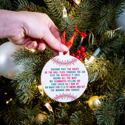 Baseball Round Ceramic Ornament - Jingle All the Way