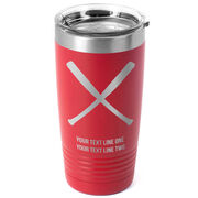 Softball 20 oz. Double Insulated Tumbler - Crossed Bats Icon