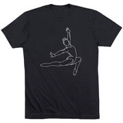 Gymnastics Short Sleeve T-Shirt - Gymnast Sketch