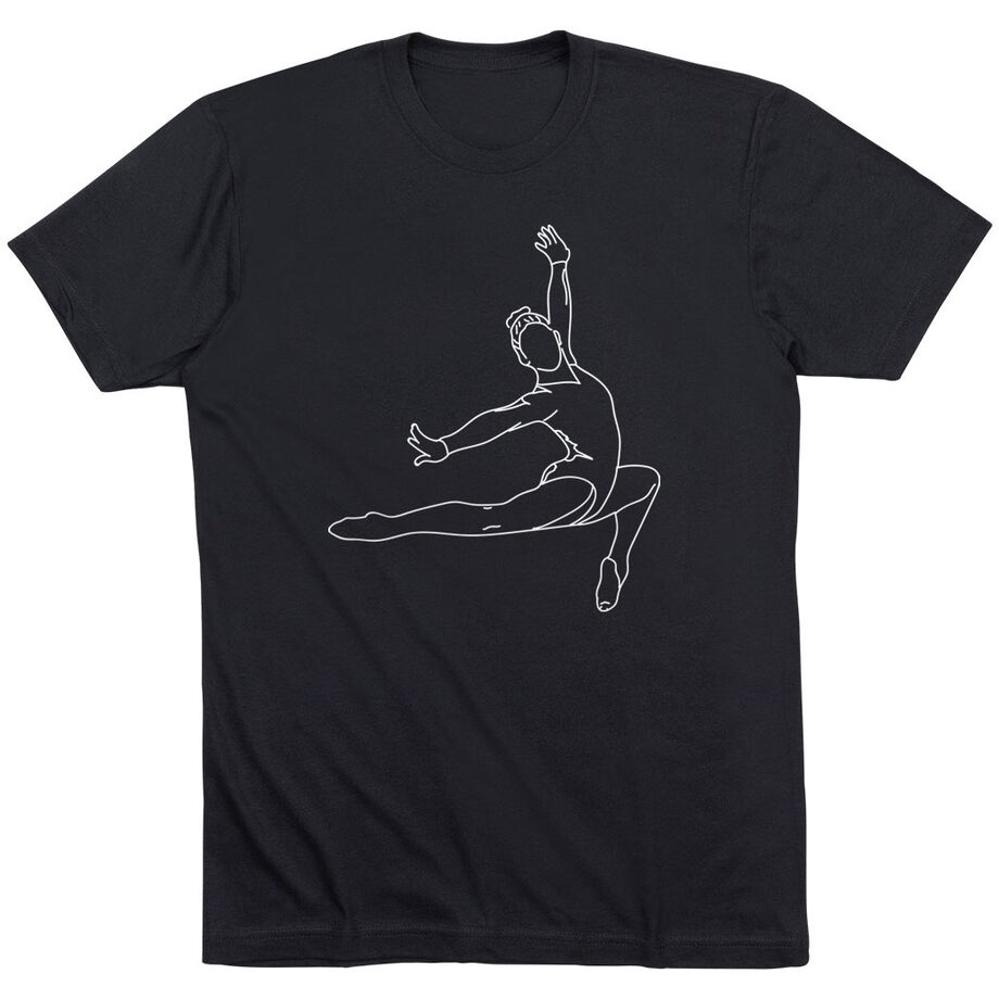 Gymnastics Short Sleeve T-Shirt - Gymnast Sketch
