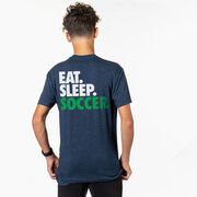 Soccer Short Sleeve T-Shirt - Eat. Sleep. Soccer (Back Design)