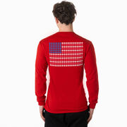 Baseball Tshirt Long Sleeve - Patriotic Baseball  (Back Design)