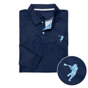 Guys Lacrosse Long Sleeve Polo Shirt - Lax Attack