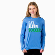 Soccer Long Sleeve Performance Tee - Eat. Sleep. Soccer.