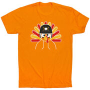 Baseball/Softball Short Sleeve T-Shirt - Goofy Turkey Player