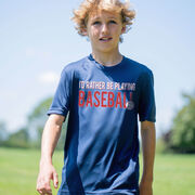 Baseball Short Sleeve Performance Tee - I'd Rather Be Playing Baseball