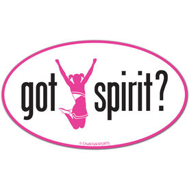 Got Spirit? Cheerleading Oval Car Magnet (Pink/Black)