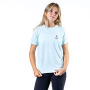 Softball T-Shirt Short Sleeve - I'd Rather Be Playing Softball Distressed (Back Design)