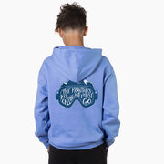 Skiing Hooded Sweatshirt - The Mountains Are Calling (Back Design)