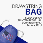 Guys Lacrosse Drawstring Backpack - American Flag