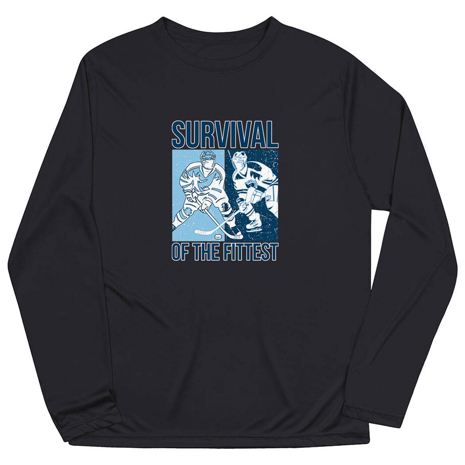 Hockey Long Sleeve Performance Tee - Survival of the Fittest