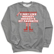 Hockey Crewneck Sweatshirt  - Hockey's My Favorite