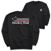 Hockey Crewneck Sweatshirt - Hockey Dad Sticks (Back Design)