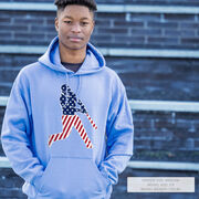 Baseball Hooded Sweatshirt - Baseball Stars and Stripes Player