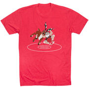 Wrestling T-Shirt Short Sleeve - Wrestling Reindeer