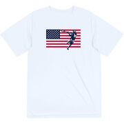 Guys Lacrosse Short Sleeve Performance Tee - Patriotic Lacrosse