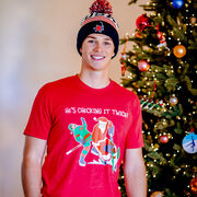 Hockey Short Sleeve T-Shirt - He's Checking It Twice