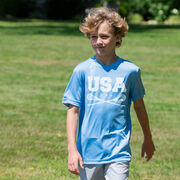 Guys Lacrosse Short Sleeve Performance Tee - USA