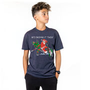 Hockey Short Sleeve T-Shirt - He's Checking It Twice