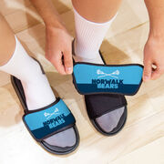 Guys Lacrosse Repwell&reg; Slide Sandals - Team Name Colorblock