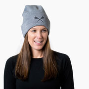 Lacrosse Embroidered Beanie - Lacrosse Sticks