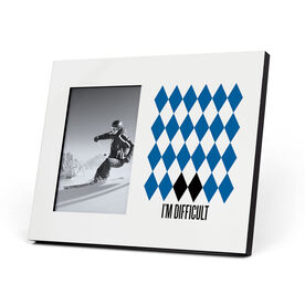 Skiing and Snowboarding Photo Frame - I'm Difficult [Blue] - SS