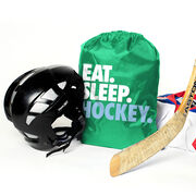 Hockey Drawstring Backpack Eat. Sleep. Hockey.