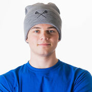 Lacrosse Embroidered Beanie - Lacrosse Sticks