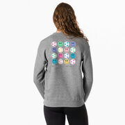 Soccer Crewneck Sweatshirt - Soccer Makes Me Happy (Back Design)
