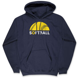 Softball Hooded Sweatshirt - Modern Softball