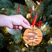 Basketball Round Ceramic Ornament - Jingle All the Way