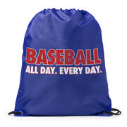 Baseball Drawstring Backpack - Baseball All Day Everyday