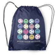 Soccer Drawstring Backpack - Soccer Makes Me Happy