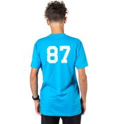 Football T-Shirt Short Sleeve - Football Stars and Stripes Player