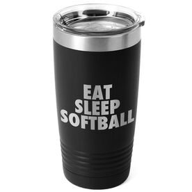 Softball 20 oz. Double Insulated Tumbler - Eat Sleep Softball