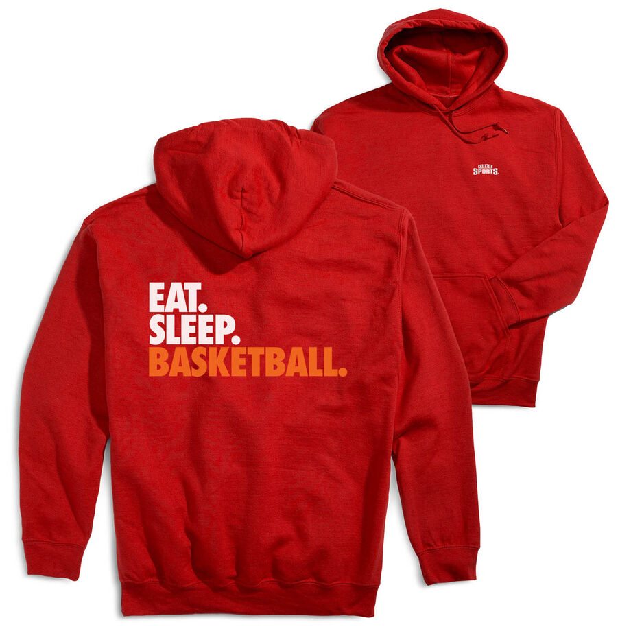 Basketball Hooded Sweatshirt - Eat. Sleep. Basketball. (Back Design)