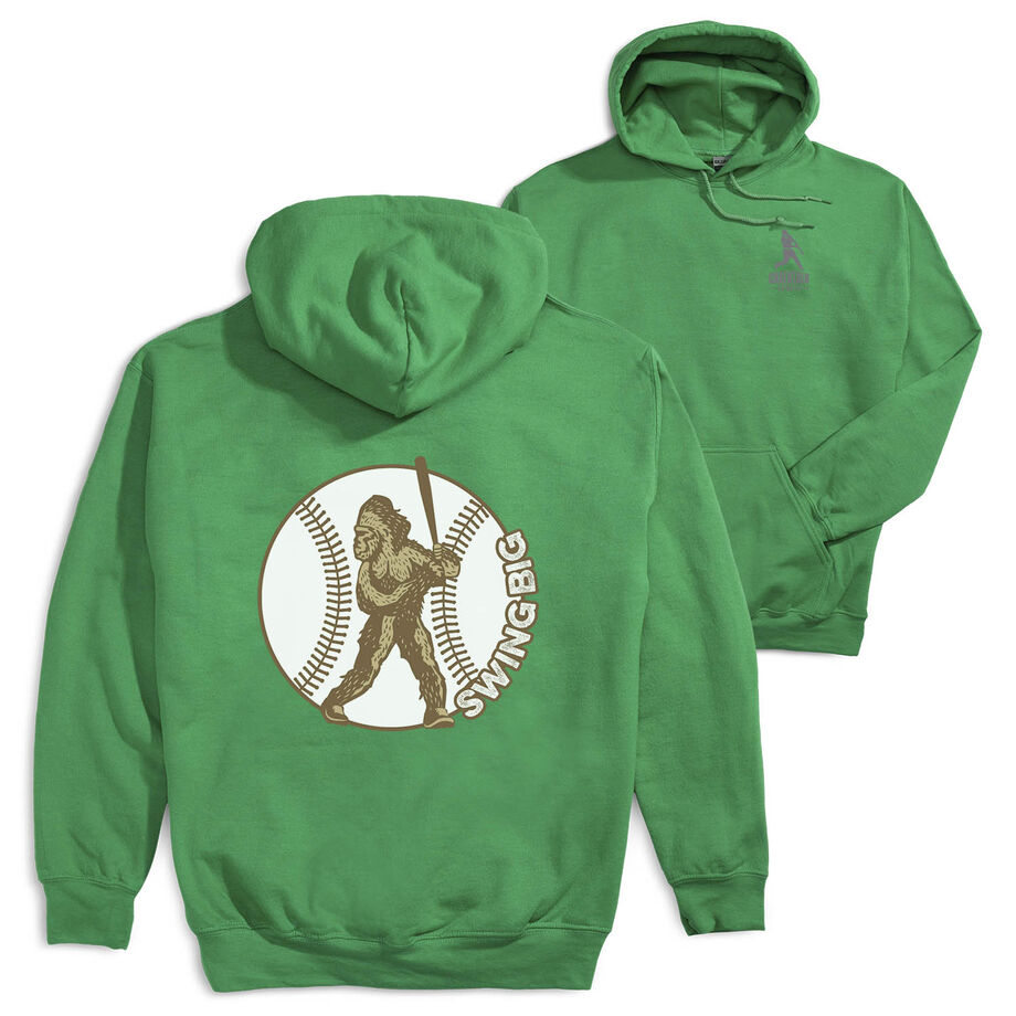 Baseball Hooded Sweatshirt - Baseball Bigfoot (Back Design)