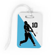 Baseball Bag/Luggage Tag - Personalized Baseball Player Silhouette Guy