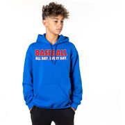 Baseball Hooded Sweatshirt - Baseball All Day Everyday