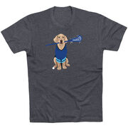 Guys Lacrosse Short Sleeve T-Shirt - Laxer the Lacrosse Dog