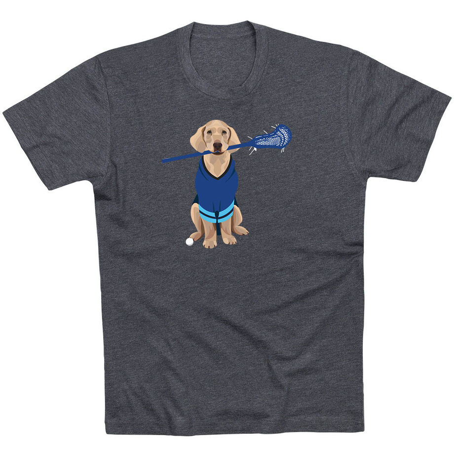 Guys Lacrosse Short Sleeve T-Shirt - Laxer the Lacrosse Dog