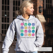 Volleyball Hooded Sweatshirt - Volleyball Makes Me Happy