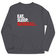 Baseball Long Sleeve Performance Tee - Eat. Sleep. Baseball.