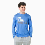 Wrestling Long Sleeve Performance Tee - Eat. Sleep. Wrestle.