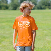 Guys Lacrosse Short Sleeve Performance Tee - Crossed Sticks